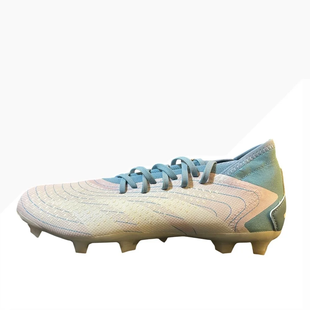 adidas Predator Accuracy.3‎ FG Soccer Cleats White Blue M 9.5  W 10.5 FZ6281 New
